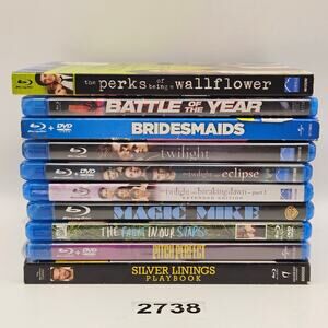BLU-RAY LOT OF 11 MOVIES TWILIGHT SAGA PITCH PERFECT SILVER LININGS & MORE